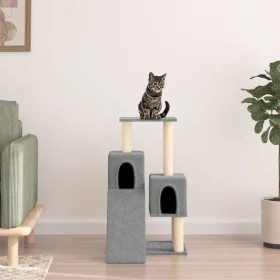 Rascador para gatos con postes de sisal gris claro 82 cm de vidaXL, Mobiliario para gatos - Ref: Foro24-171778, Precio: 36,63...