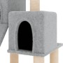 Rascador para gatos con postes de sisal gris claro 82 cm de vidaXL, Mobiliario para gatos - Ref: Foro24-171778, Precio: 32,54...