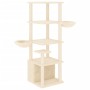 Rascador para gatos con postes de sisal color crema 147 cm de vidaXL, Mobiliario para gatos - Ref: Foro24-171780, Precio: 70,...