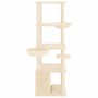 Rascador para gatos con postes de sisal color crema 147 cm de vidaXL, Mobiliario para gatos - Ref: Foro24-171780, Precio: 70,...