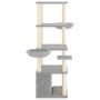 Rascador para gatos con postes de sisal gris claro 147 cm de vidaXL, Mobiliario para gatos - Ref: Foro24-171781, Precio: 76,0...