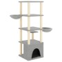 Rascador para gatos con postes de sisal gris claro 147 cm de vidaXL, Mobiliario para gatos - Ref: Foro24-171781, Precio: 76,0...
