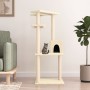 Rascador para gatos con postes de sisal color crema 123 cm de vidaXL, Mobiliario para gatos - Ref: Foro24-171783, Precio: 49,...