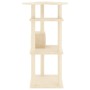 Rascador para gatos con postes de sisal color crema 123 cm de vidaXL, Mobiliario para gatos - Ref: Foro24-171783, Precio: 49,...