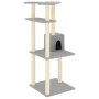 Rascador para gatos con postes de sisal gris claro 123 cm de vidaXL, Mobiliario para gatos - Ref: Foro24-171784, Precio: 40,0...