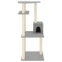 Rascador para gatos con postes de sisal gris claro 123 cm de vidaXL, Mobiliario para gatos - Ref: Foro24-171784, Precio: 40,0...
