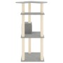Rascador para gatos con postes de sisal gris claro 123 cm de vidaXL, Mobiliario para gatos - Ref: Foro24-171784, Precio: 40,0...