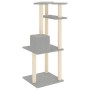 Rascador para gatos con postes de sisal gris claro 123 cm de vidaXL, Mobiliario para gatos - Ref: Foro24-171784, Precio: 40,0...