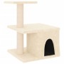Rascador para gatos con postes de sisal color crema 48 cm de vidaXL, Mobiliario para gatos - Ref: Foro24-171786, Precio: 30,8...