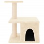 Rascador para gatos con postes de sisal color crema 48 cm de vidaXL, Mobiliario para gatos - Ref: Foro24-171786, Precio: 30,8...