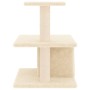 Rascador para gatos con postes de sisal color crema 48 cm de vidaXL, Mobiliario para gatos - Ref: Foro24-171786, Precio: 30,8...