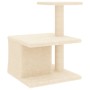 Rascador para gatos con postes de sisal color crema 48 cm de vidaXL, Mobiliario para gatos - Ref: Foro24-171786, Precio: 30,8...