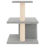 Rascador para gatos con postes de sisal gris claro 48 cm de vidaXL, Mobiliario para gatos - Ref: Foro24-171787, Precio: 25,36...