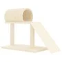 Rascador para gatos con túnel y escalera color crema 55,5 cm de vidaXL, Mobiliario para gatos - Ref: Foro24-171789, Precio: 3...