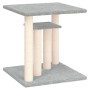 Postes rascadores para gatos con plataformas gris claro 50 cm de vidaXL, Mobiliario para gatos - Ref: Foro24-172044, Precio: ...