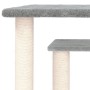 Postes rascadores para gatos con plataformas gris claro 50 cm de vidaXL, Mobiliario para gatos - Ref: Foro24-172044, Precio: ...
