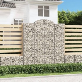Cestas de gaviones 4 uds forma de arco hierro 200x30x220/240 cm en Macetas y jardineras | Comprar online en Foru.es