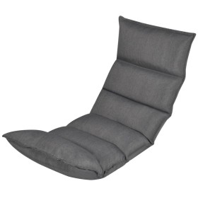 Tumbona de suelo plegable de tela gris de vidaXL, Sillas de suelo - Ref: Foro24-242397, Precio: 100,12 €, Descuento: %