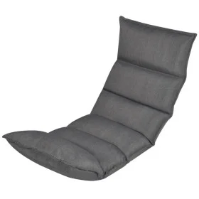 Tumbona de suelo plegable de tela gris de vidaXL, Sillas de suelo - Ref: Foro24-242397, Precio: 99,01 €, Descuento: %