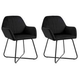 Sillas de comedor 2 unidades terciopelo negro de vidaXL, Sillas de comedor - Ref: Foro24-249805, Precio: 161,15 €, Descuento: %