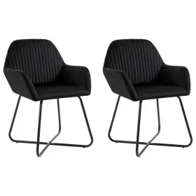 Sillas de comedor 2 unidades terciopelo negro de vidaXL, Sillas de comedor - Ref: Foro24-249805, Precio: 159,09 €, Descuento: %