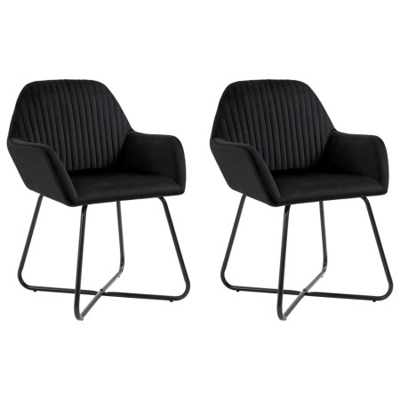 Sillas de comedor 2 unidades terciopelo negro de vidaXL, Sillas de comedor - Ref: Foro24-249805, Precio: 161,15 €, Descuento: %