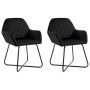 Sillas de comedor 2 unidades terciopelo negro de vidaXL, Sillas de comedor - Ref: Foro24-249805, Precio: 161,15 €, Descuento: %