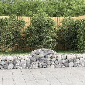 Cestas de gaviones 4 uds forma de arco hierro 200x50x40/60 cm en Macetas y jardineras | Comprar online en Foru.es