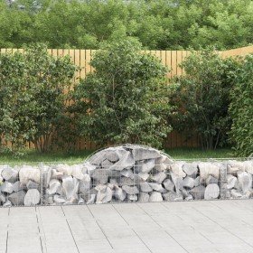 Cestas de gaviones 5 uds forma de arco hierro 200x50x40/60 cm en Macetas y jardineras | Comprar online en Foru.es