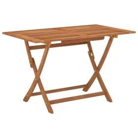 Mesa de jardín plegable madera maciza de eucalipto 120x70x75 cm de vidaXL, Mesas de jardín - Ref: Foro24-312453, Precio: 143,...