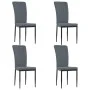 Sillas de comedor 4 unidades terciopelo gris oscuro de vidaXL, Sillas de comedor - Ref: Foro24-326105, Precio: 137,92 €, Desc...