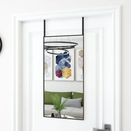 Espejo de puerta cristal y aluminio negro 40x80 cm de vidaXL, Espejos - Ref: Foro24-327407, Precio: 31,38 €, Descuento: %