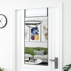 Black glass and aluminum door mirror 50x100 cm by vidaXL, Mirrors - Ref: Foro24-327411, Price: 53,54 €, Discount: %