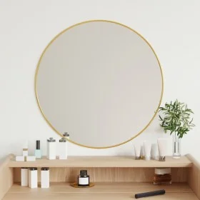 Golden round wall mirror Ø 60 cm by vidaXL, Mirrors - Ref: Foro24-348182, Price: 51,07 €, Discount: %