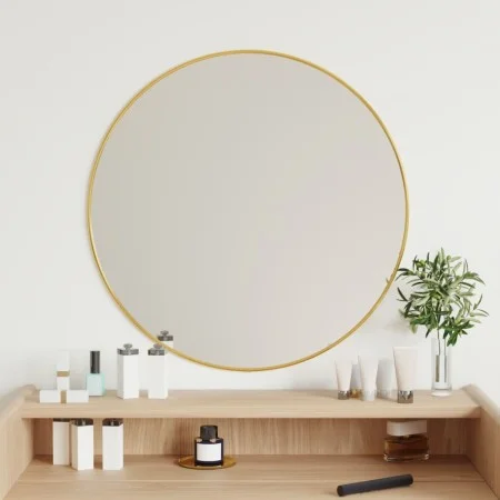 Golden round wall mirror Ø 60 cm by vidaXL, Mirrors - Ref: Foro24-348182, Price: 51,07 €, Discount: %