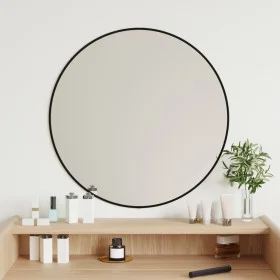 Black round wall mirror Ø 60 cm by vidaXL, Mirrors - Ref: Foro24-348187, Price: 40,27 €, Discount: %