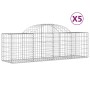 Cestas de gaviones 5 uds forma de arco hierro 200x50x60/80 cm en Macetas y jardineras | Comprar online en Foru.es