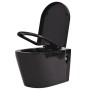 Inodoro de pared con cisterna oculta cerámica negro de vidaXL, Baños - Ref: Foro24-3054477, Precio: 375,44 €, Descuento: %
