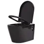 Wand-WC mit verstecktem Spülkasten aus schwarzer Keramik von vidaXL, Badezimmer - Ref: Foro24-3054477, Preis: 373,50 €, Rabat...