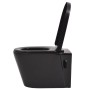 Inodoro de pared con cisterna oculta cerámica negro de vidaXL, Baños - Ref: Foro24-3054477, Precio: 375,44 €, Descuento: %