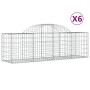 Cestas de gaviones 6 uds forma de arco hierro 200x50x60/80 cm en Macetas y jardineras | Comprar online en Foru.es