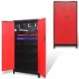 Tool cabinet 2 doors black/red steel 90x40x180 cm by vidaXL, Tool cabinets - Ref: Foro24-20158, Price: 531,60 €, Discount: %