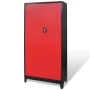 Tool cabinet 2 doors black/red steel 90x40x180 cm by vidaXL, Tool cabinets - Ref: Foro24-20158, Price: 531,60 €, Discount: %