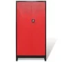 Tool cabinet 2 doors black/red steel 90x40x180 cm by vidaXL, Tool cabinets - Ref: Foro24-20158, Price: 531,60 €, Discount: %