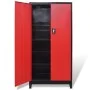 Tool cabinet 2 doors black/red steel 90x40x180 cm by vidaXL, Tool cabinets - Ref: Foro24-20158, Price: 531,60 €, Discount: %