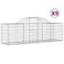 Cestas de gaviones 9 uds forma de arco hierro 200x50x60/80 cm en Macetas y jardineras | Comprar online en Foru.es