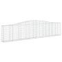 Cesta de gaviones forma arco hierro galvanizado 400x30x80/100cm en Macetas y jardineras | Comprar online en Foru.es