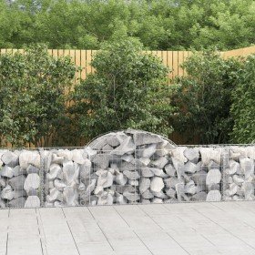Cestas de gaviones 40 uds forma de arco hierro 200x50x60/80 cm en Macetas y jardineras | Comprar online en Foru.es