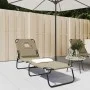 Tumbona plegable acero recubrimiento en polvo tela Oxford taupe de vidaXL, Tumbonas - Ref: Foro24-360179, Precio: 74,61 €, De...