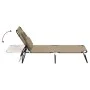 Tumbona plegable acero recubrimiento en polvo tela Oxford taupe de vidaXL, Tumbonas - Ref: Foro24-360179, Precio: 74,61 €, De...